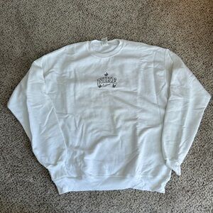 Hanes White Men's Crewneck Sweater